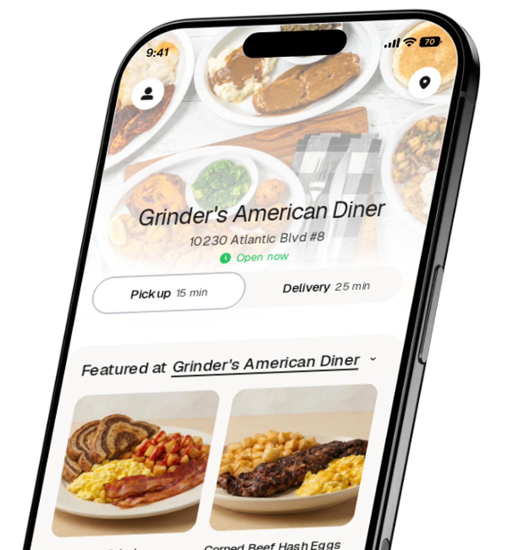 Grinder's American Diner app preview