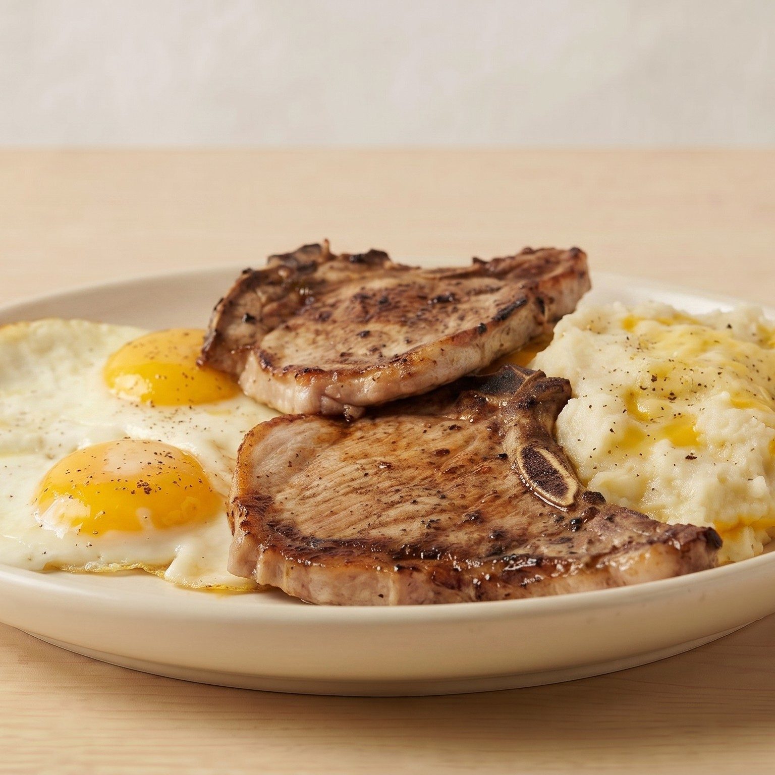 Pork Chops & Eggs.