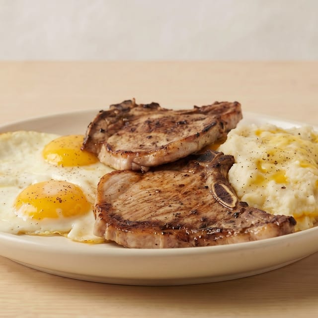 Pork Chops & Eggs.