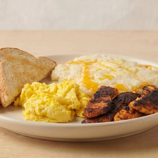 Fish & Cheese Grits with Eggs
