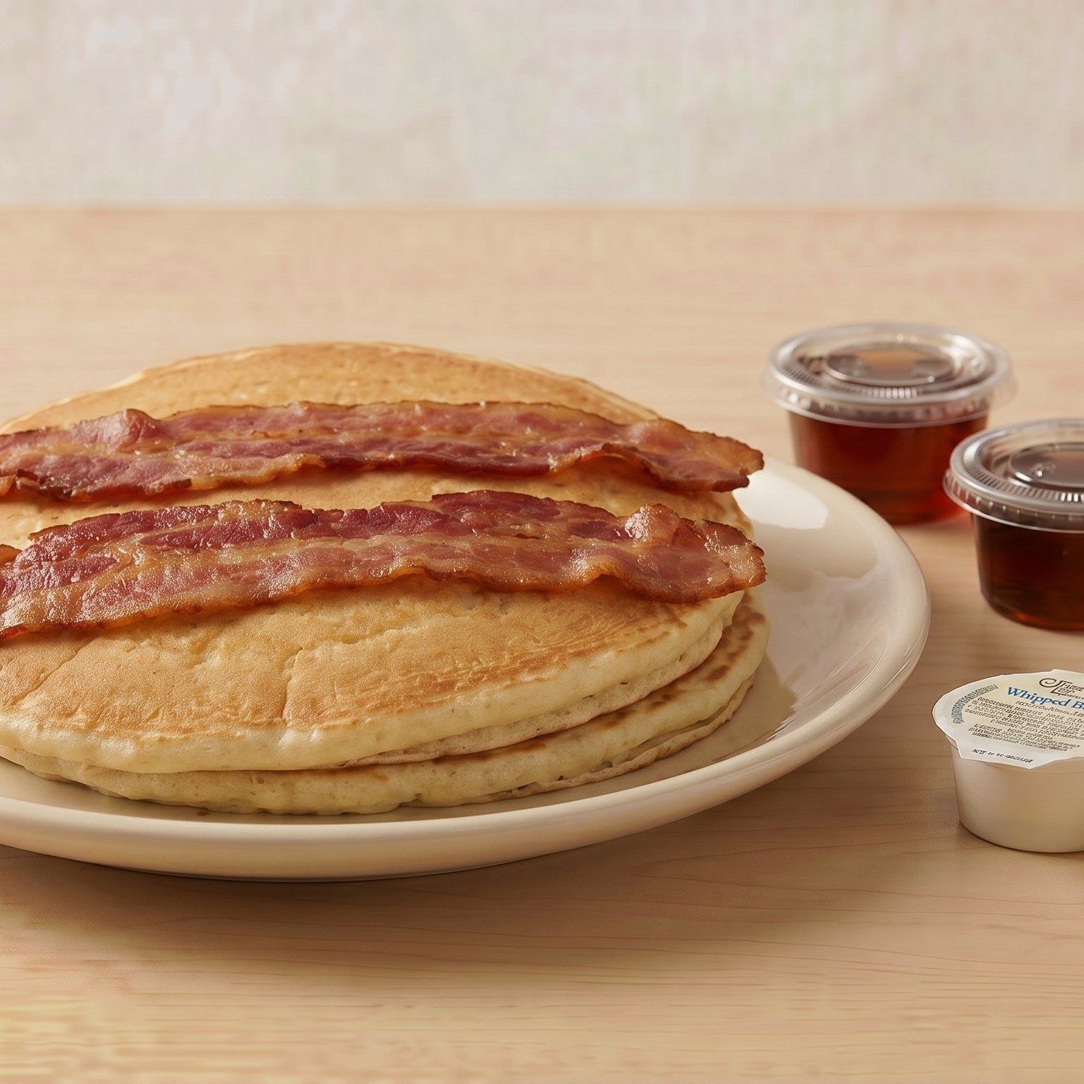 Short Stack with Two Bacon.