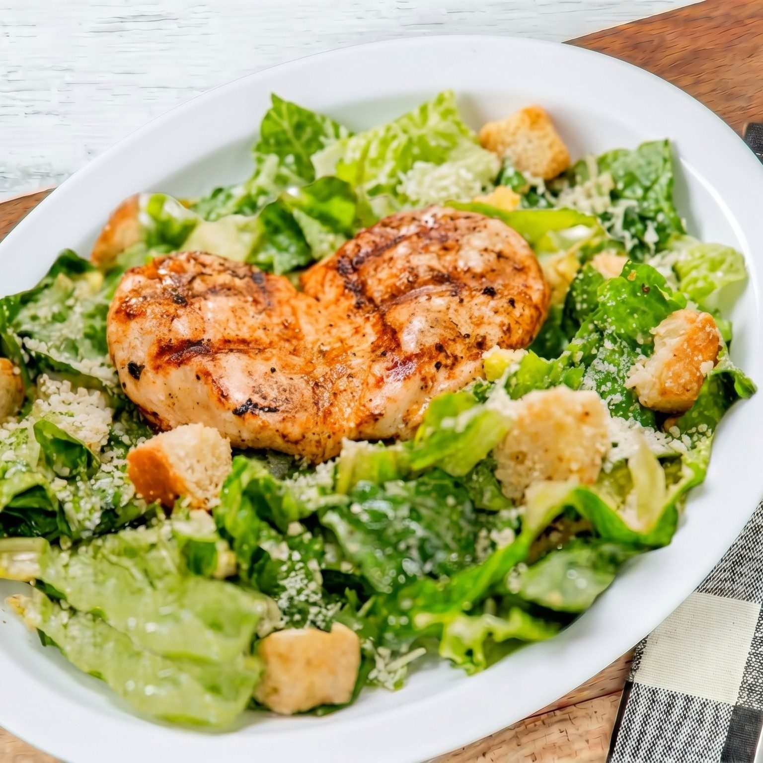 Caesar Salad with Grilled Chicken.