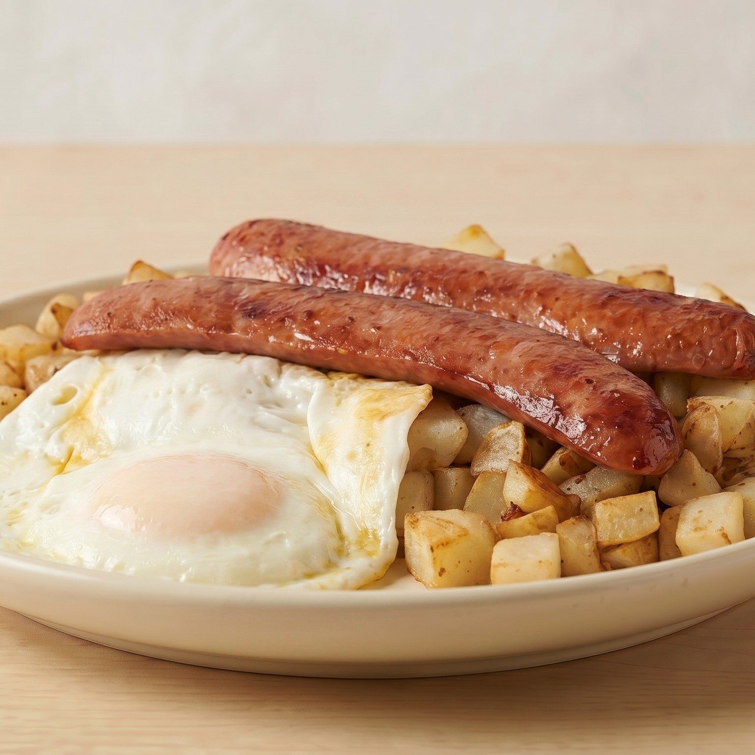 Smoked Sausage & Eggs.