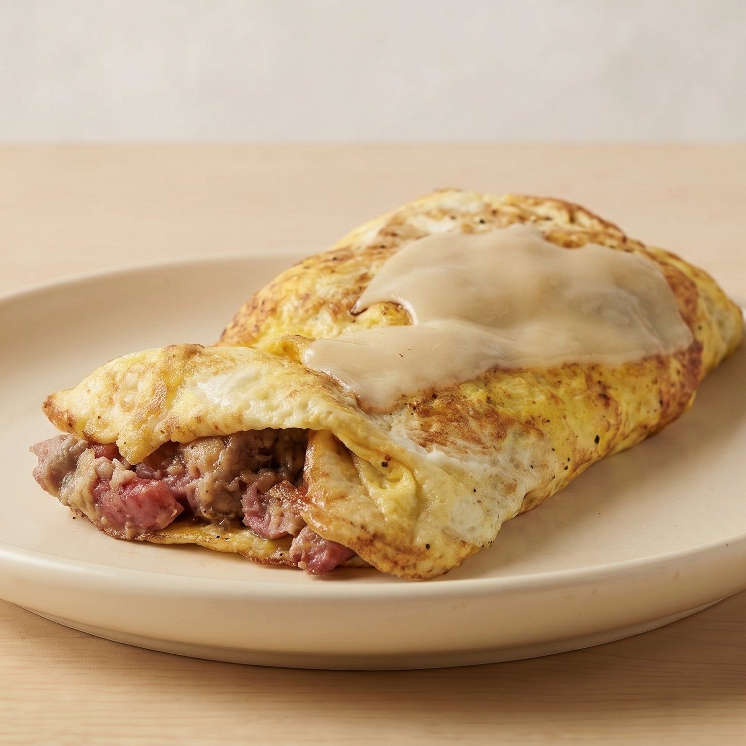 Cheese Burger Omelette.