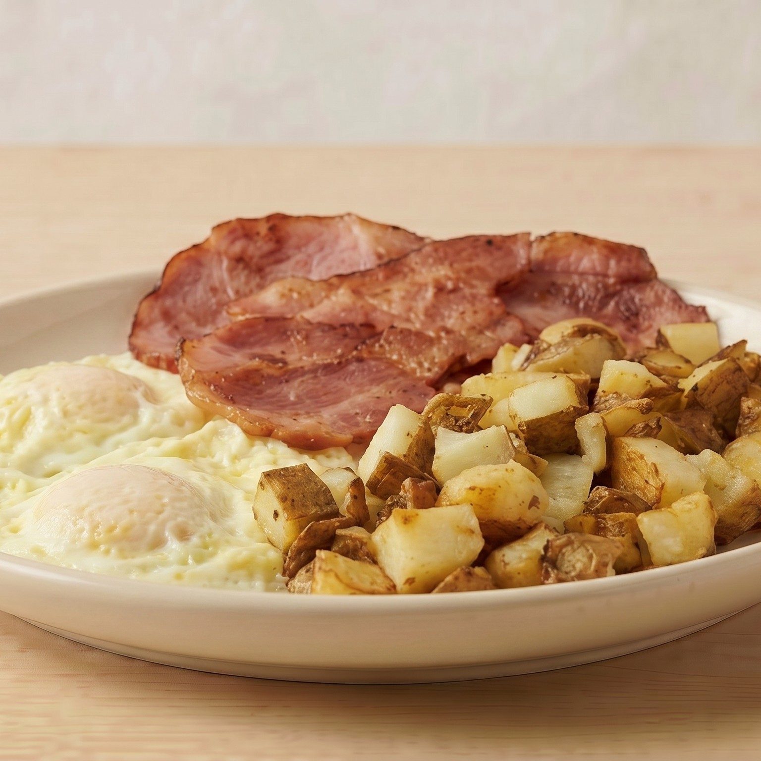 Baked Ham & Eggs.